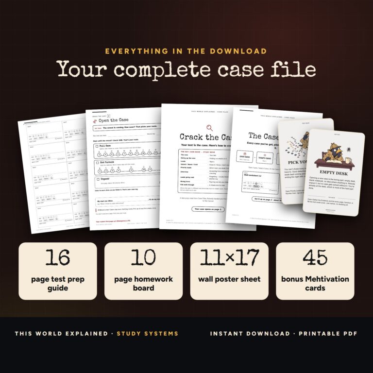 Bundle contents: 16-page test prep guide, 10-page homework kanban board and an 11x17 poster